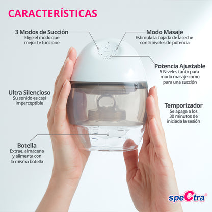 Spectra Wearable Extractor de Leche Eléctrico Manos Libres