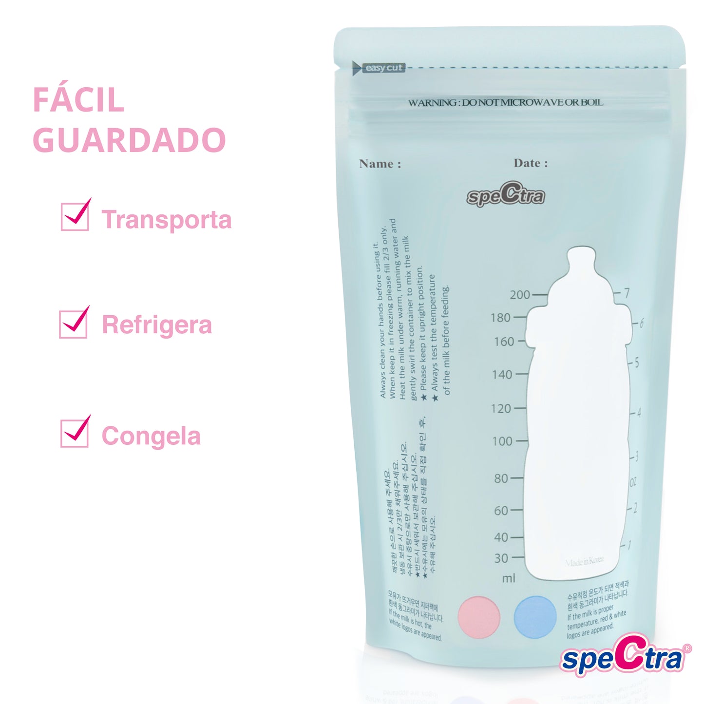 Bolsas Almacenadoras para Leche Materna