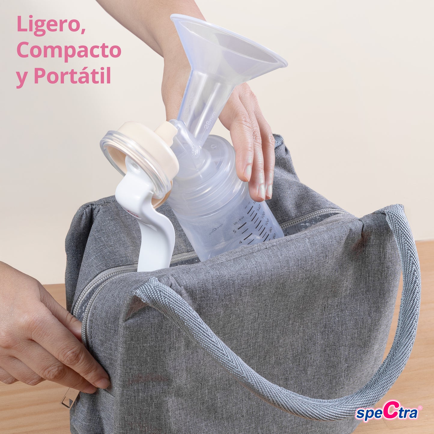 Spectra Extractor de Leche Manual de Cuello Ancho